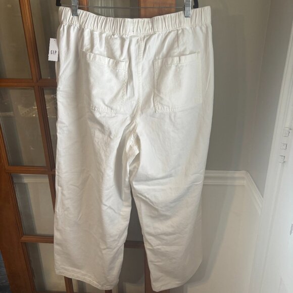 GAP High Rise Pull-On Wide-Leg Utility Jeans SZ: XL/ WHITE - Picture 10 of 15